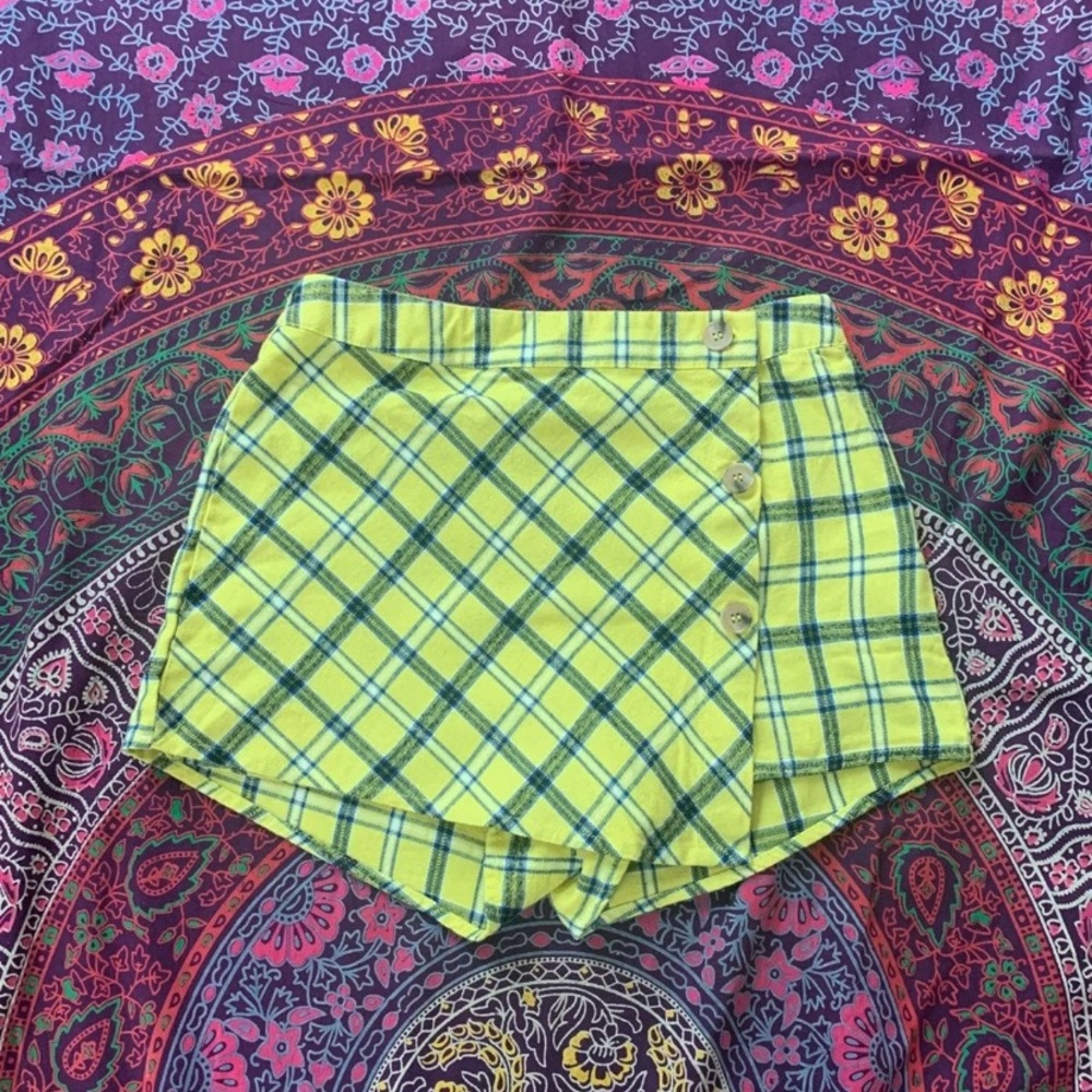 Plaid Yellow Skort
